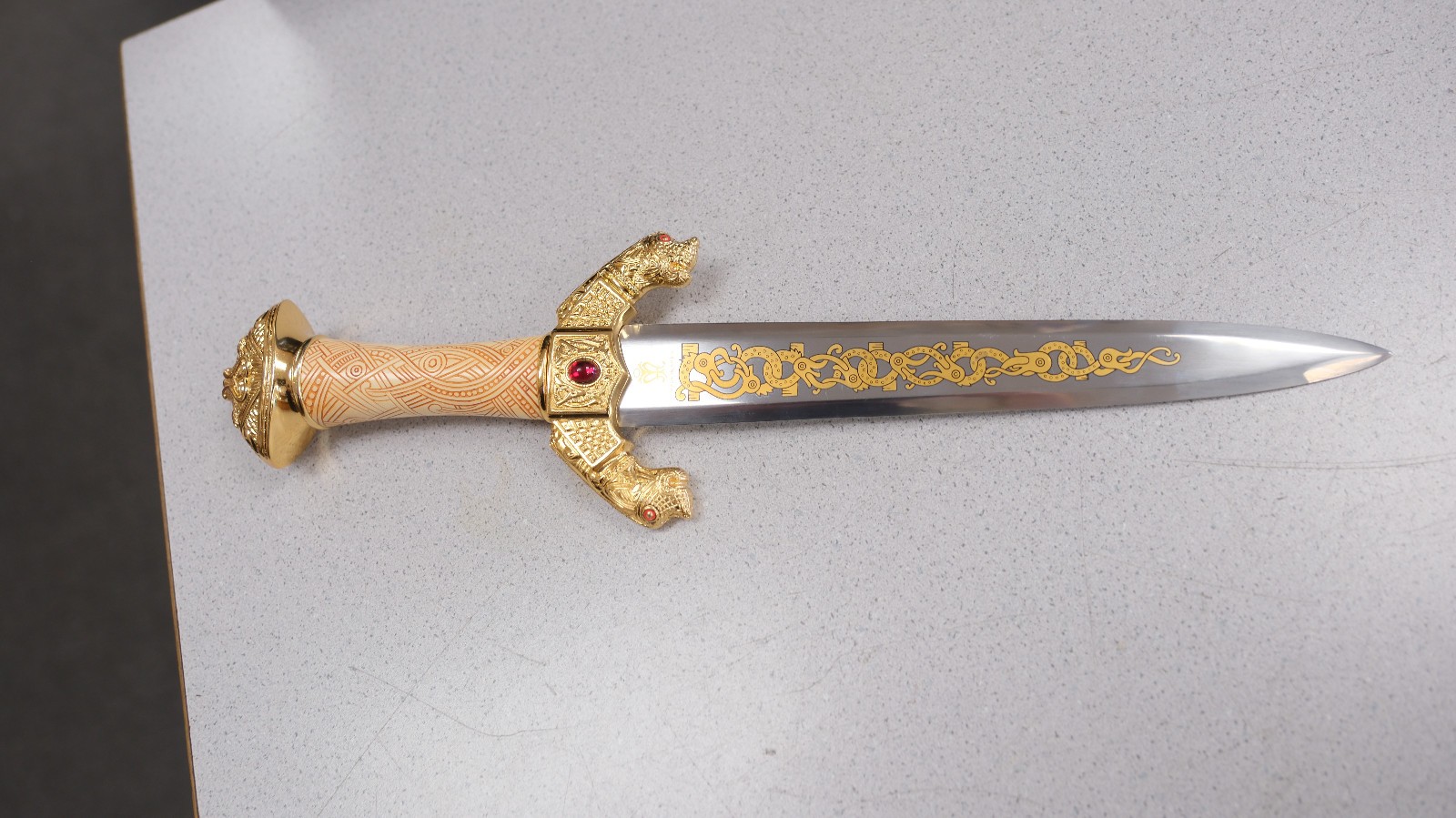 VINTAGE MARTO TOLEDO SPAIN ORNATE DRAGON FANTASY DAGGER 1991 MADE IN SPAIN