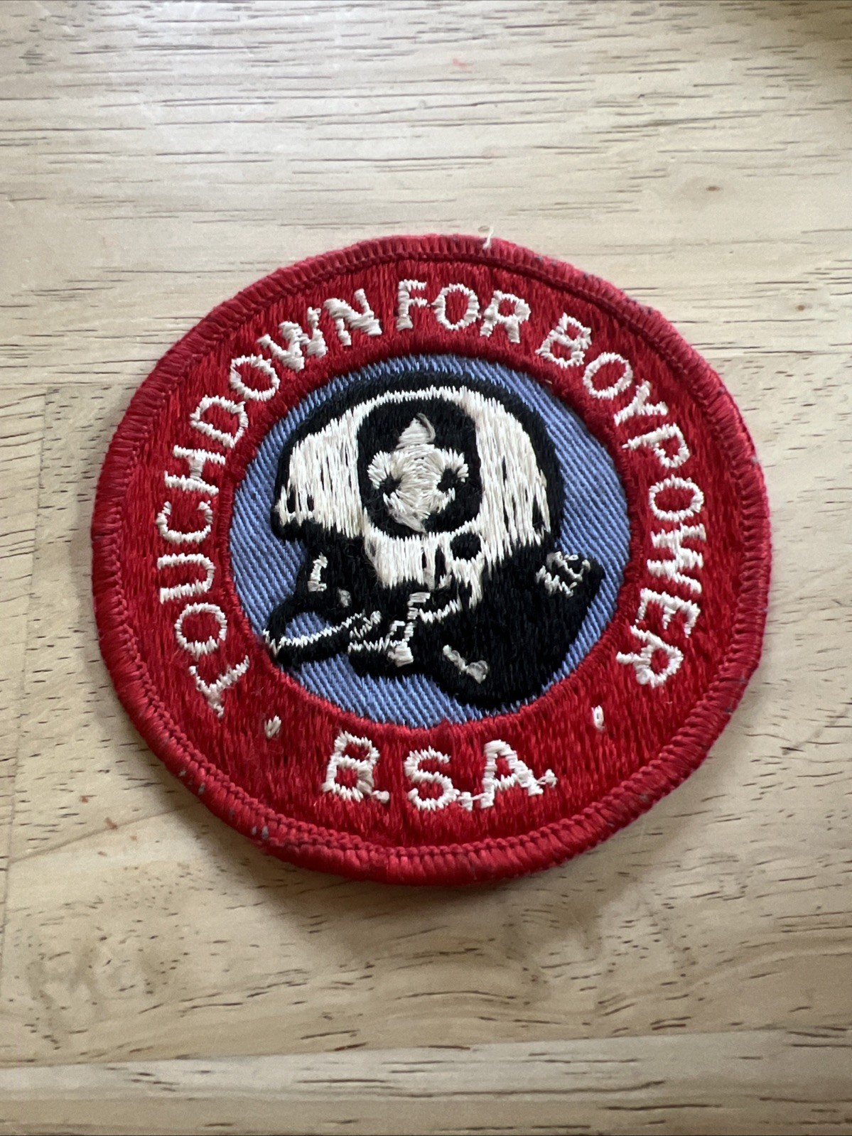 VTG BOY SCOUT PATCH TOUCHDOWN FOR BOYPOWER BSA VTG BOY SCOUT PATCH TOUCHDOWN FOR BOYPOWER BSA