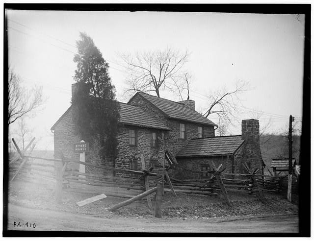 Stone House Pennsylvania 1930s Historic American Buildings Survey Farmhouse