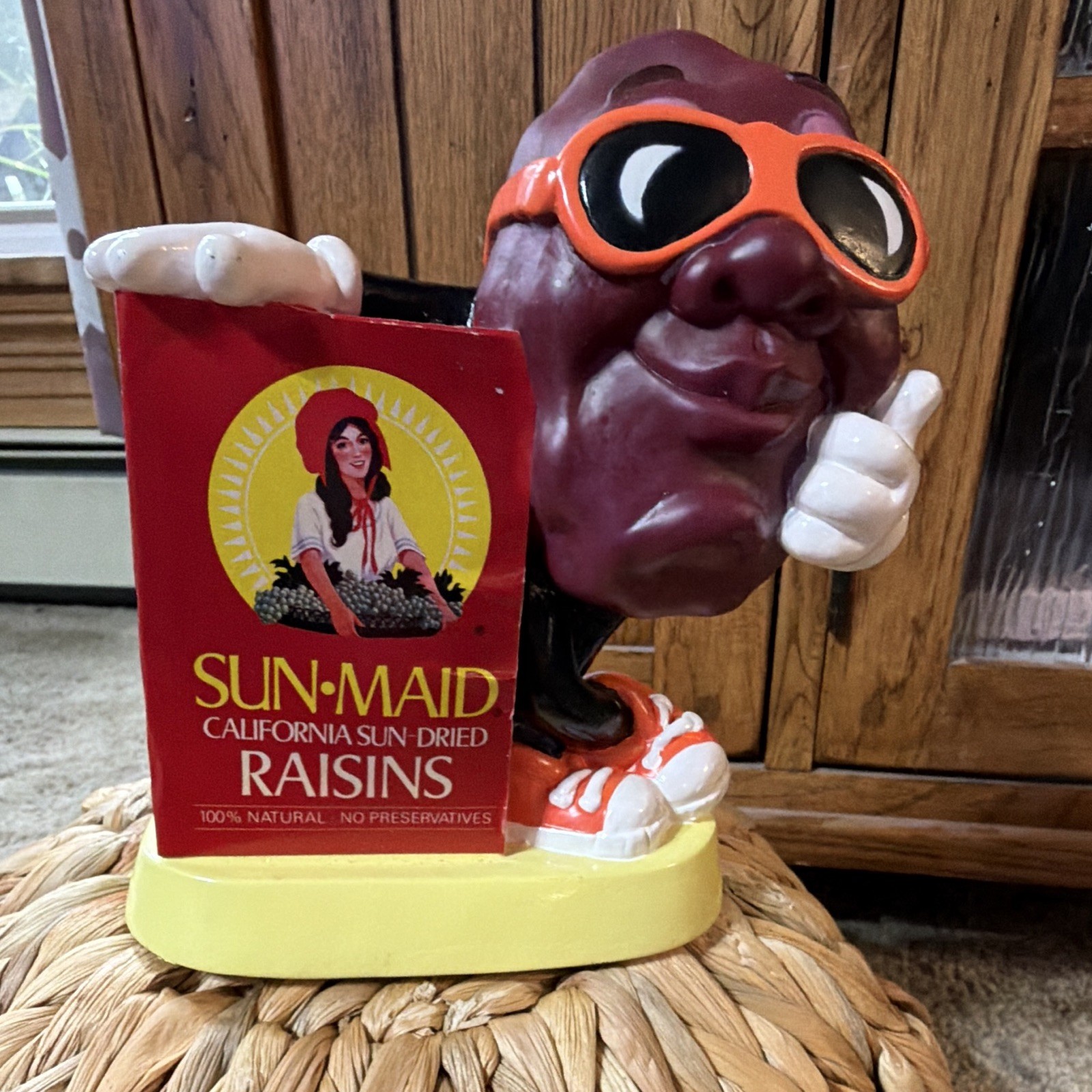 Vintage 1987 California Raisins Sun-Maid bank - PVC hard plastic