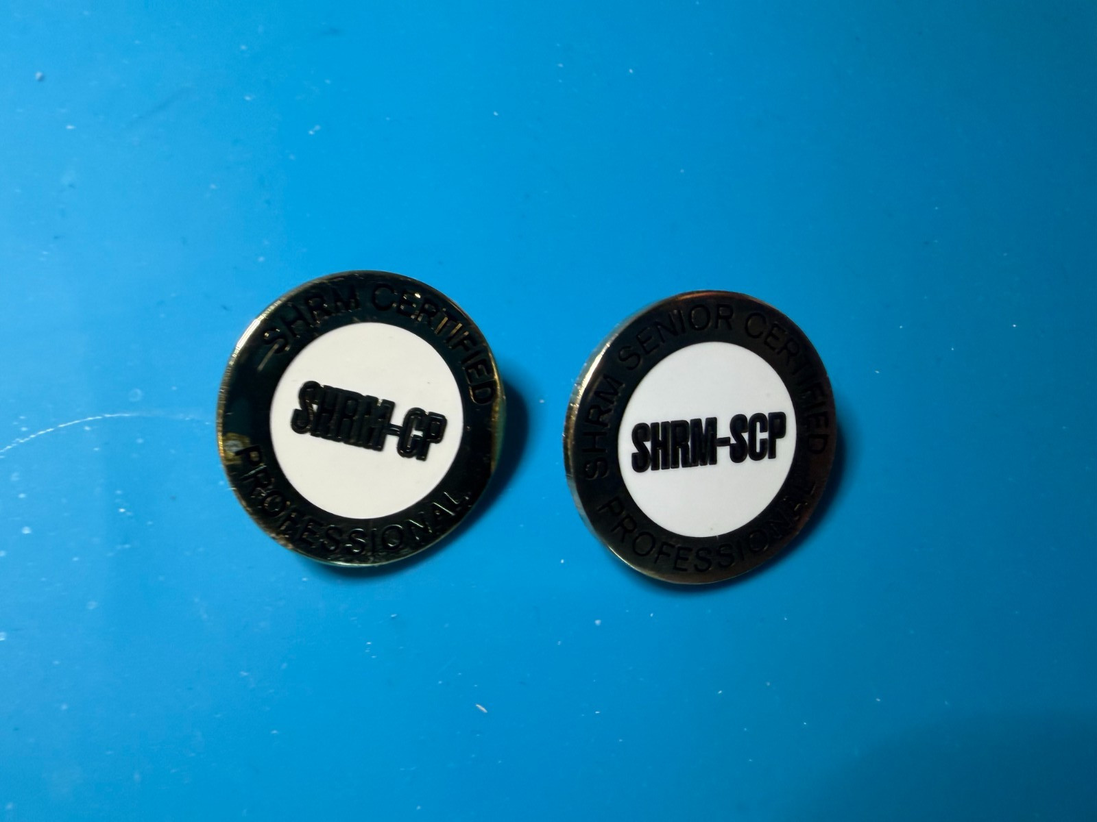 2 PINS (SHRM-CP Certified Professional & SHRM-SCP Senior Certified Professional)