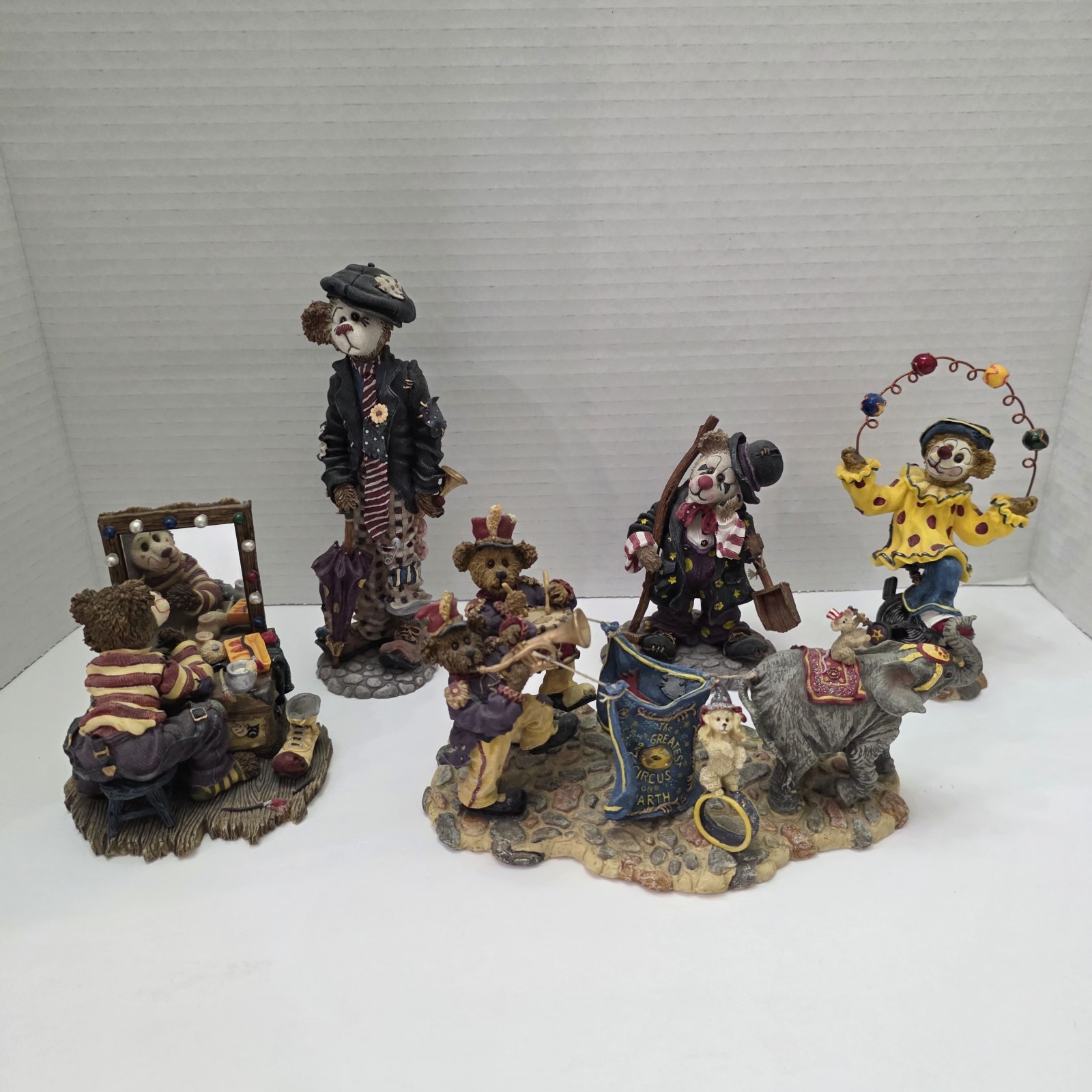 Boyds Bears Figurine Lot Of 5 Circus, Clown 2000s Bearstone Folkstone Boyds Bears Figurine Lot Of 5 Circus, Clown 2000s Bearstone Folkstone