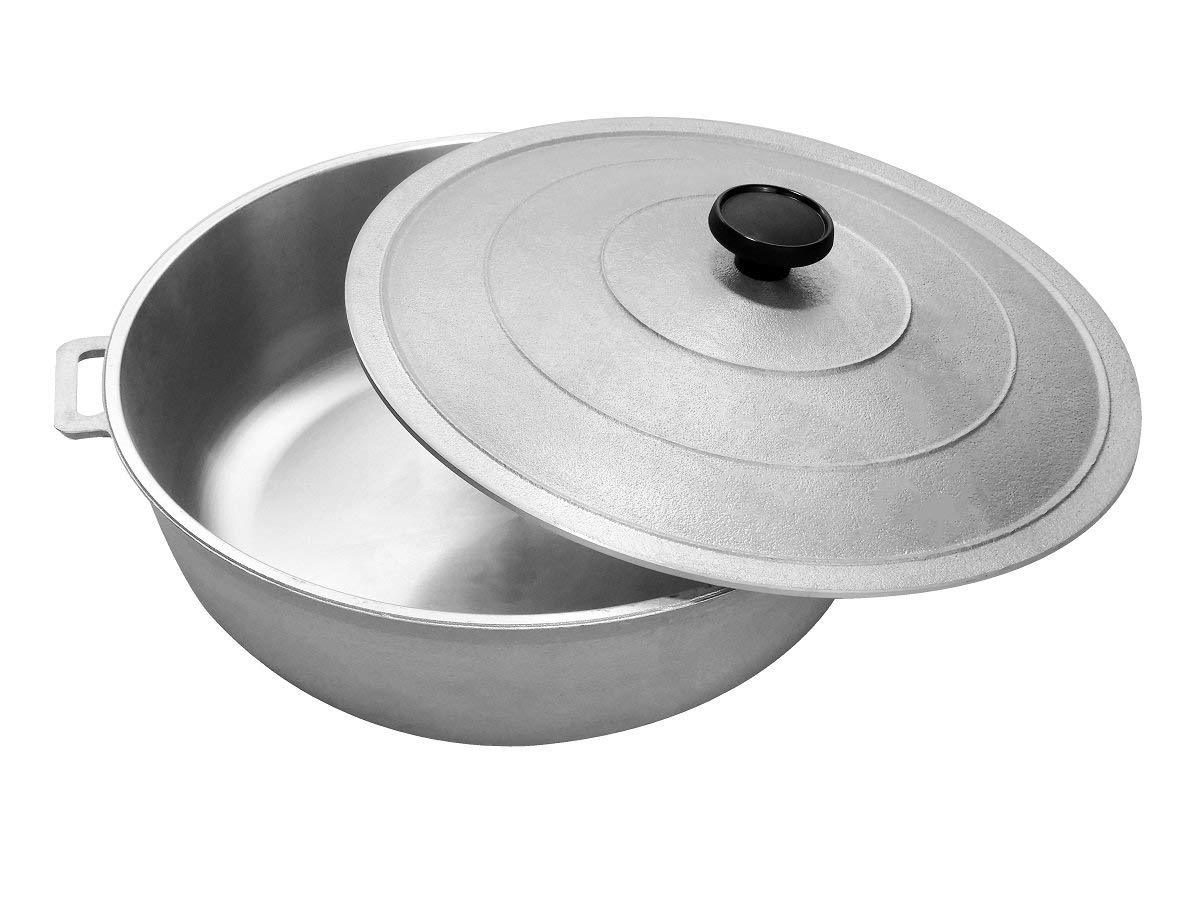 2.6 Quart Aluminum Caldero Cookware Dutch Oven With Lid,Silver