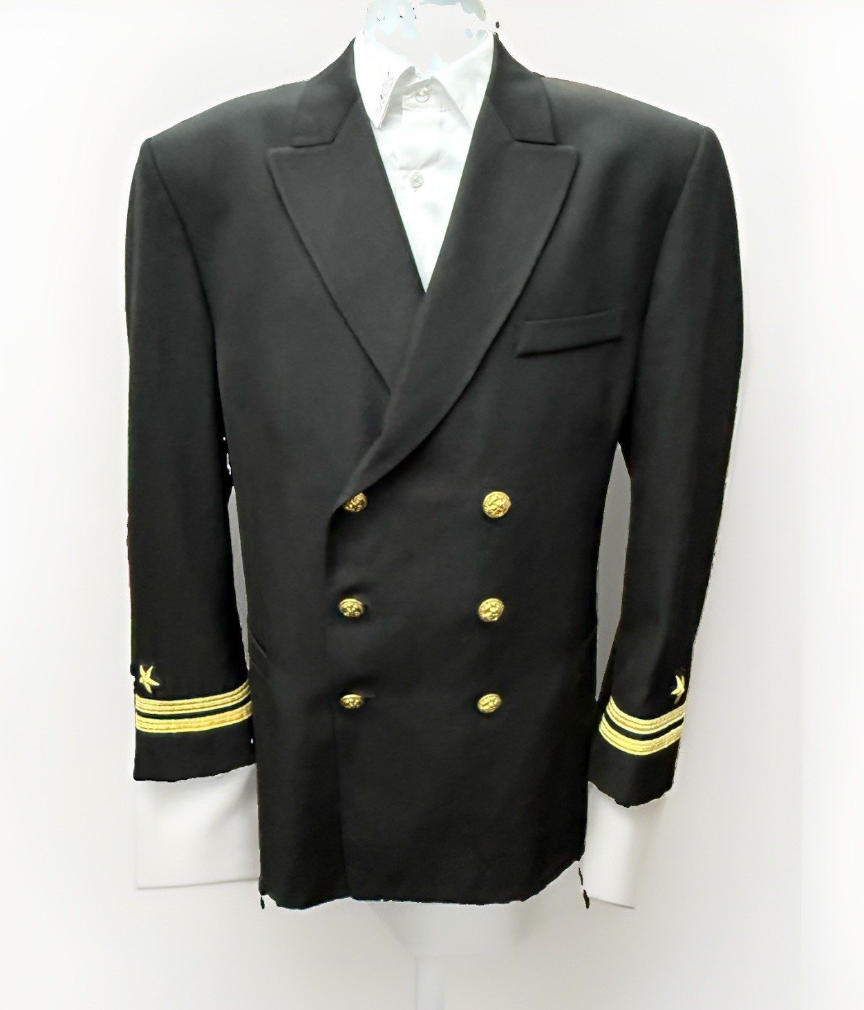 US Navy Service Jacket 50 Reg Classic Officer Dress Blue Coat Uniform P/W Black US Navy Service Jacket 50 Reg Classic Officer Dress Blue Coat Uniform P/W Black