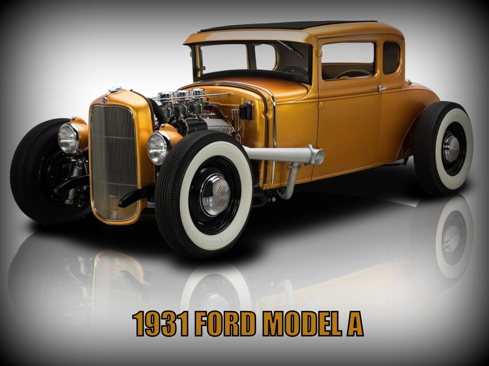 1931 Ford Model A Hot Rod in Bronze NEW Metal Sign: 12x16 Ships Free