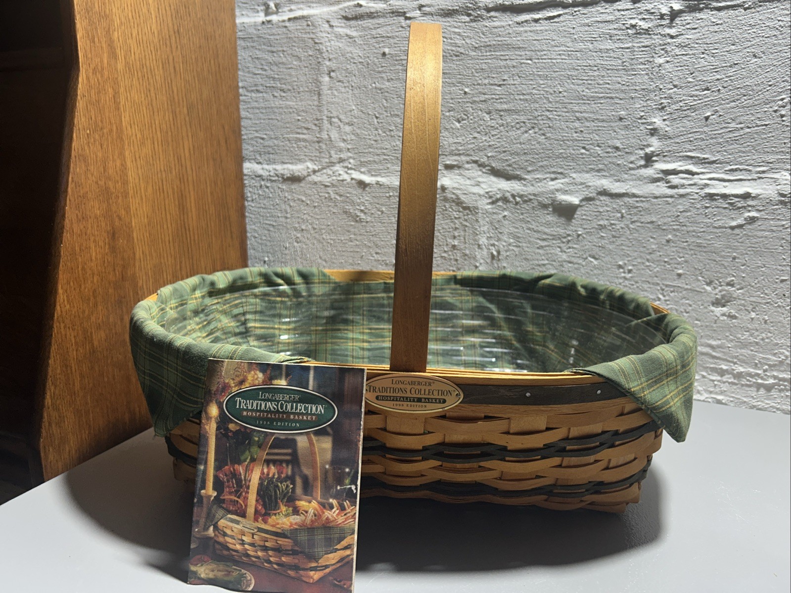 Longaberger 1998 Traditions, Collection, Hospitality Basket, Liner & Protector