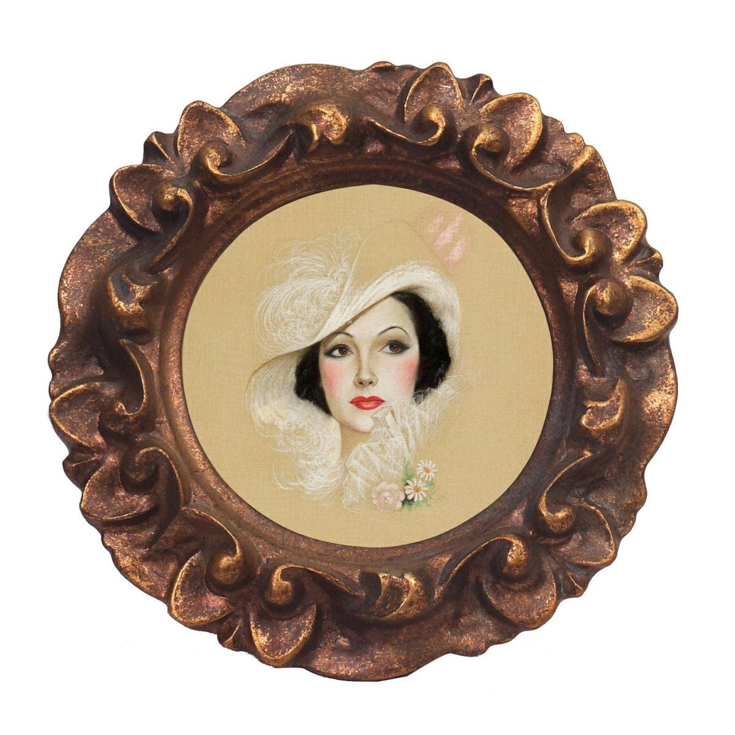 Vintage Small Picture Frame 3x3,Antique Ornate Photo Frame With Floral Relief...