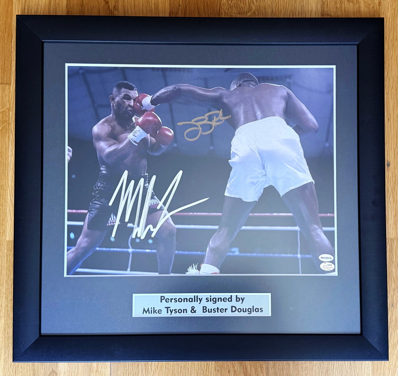 Mike Tyson Buster Douglas Boxing Legend Signed 28x35cm Photo SGC COA Signed