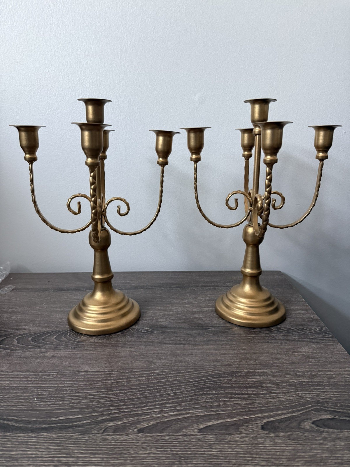 Elegant Gold Metal Candelabra (Set of 2) - Classic Home Accent Elegant Gold Metal Candelabra (Set of 2) - Classic Home Accent