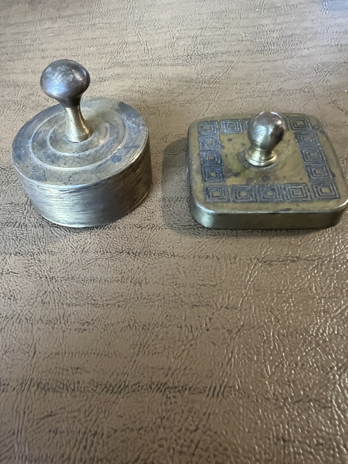 Vintage antique Brass Heavy Desk Paper Weights