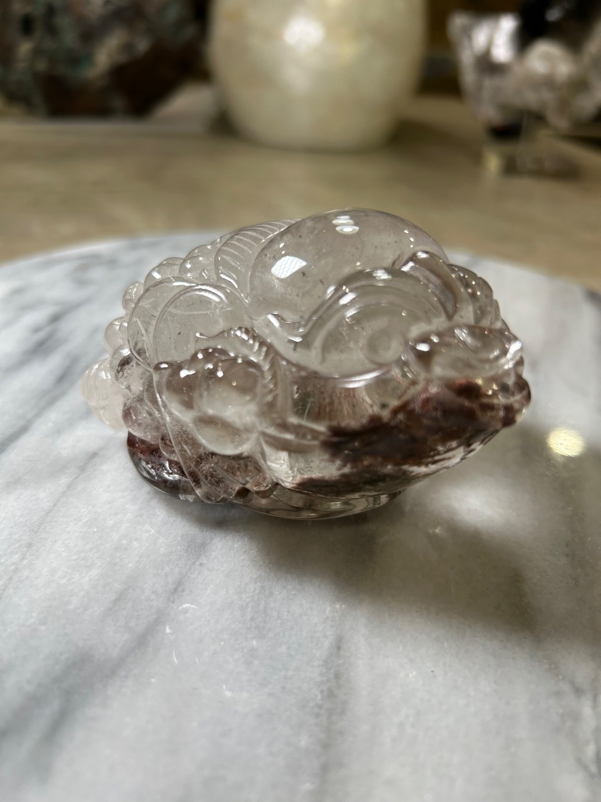 Garden Quartz 3 leg Money Toad Jin  Chan carving
