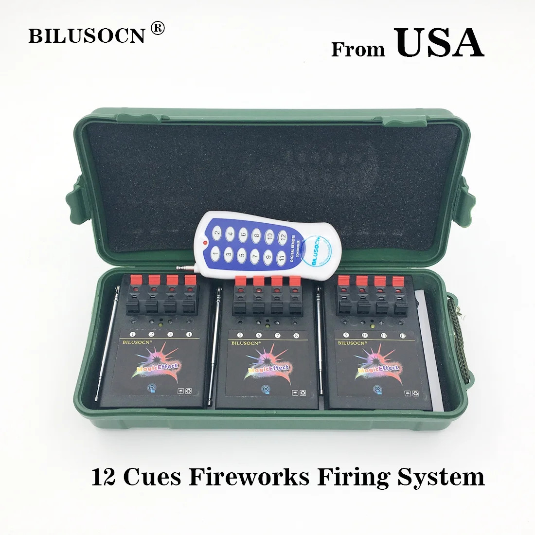 Proffession Wireless 12 Cues Fireworks Firing System + Remote Control for Party 