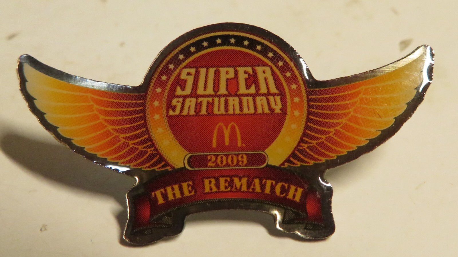 McDonald\'s 2009 Super Saturday The Re Match Lapel Pin New Old Stock Pin NO BACK