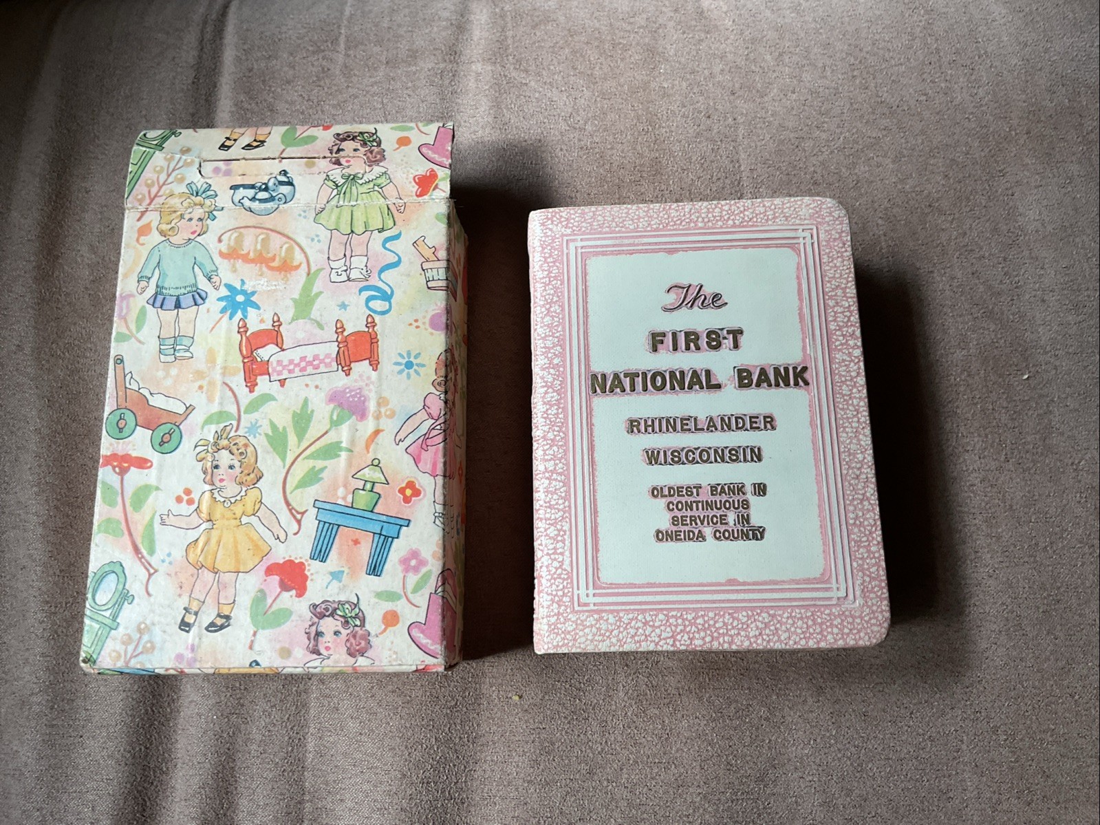 Antique Bankers Utility Book Of Thrift, First National Bank Rhinelander Bank Antique Bankers Utility Book Of Thrift, First National Bank Rhinelander Bank