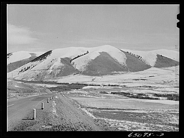 Photo:Granite County Montana 1942 US Highway 10 Snowy Mountains