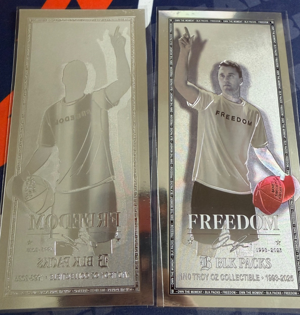 5 X SilverBack Charlie Kirk Freedom .999 Leaf Note 1/10 Troy Oz. Sound Money 5 X SilverBack Charlie Kirk Freedom .999 Leaf Note 1/10 Troy Oz. Sound Money