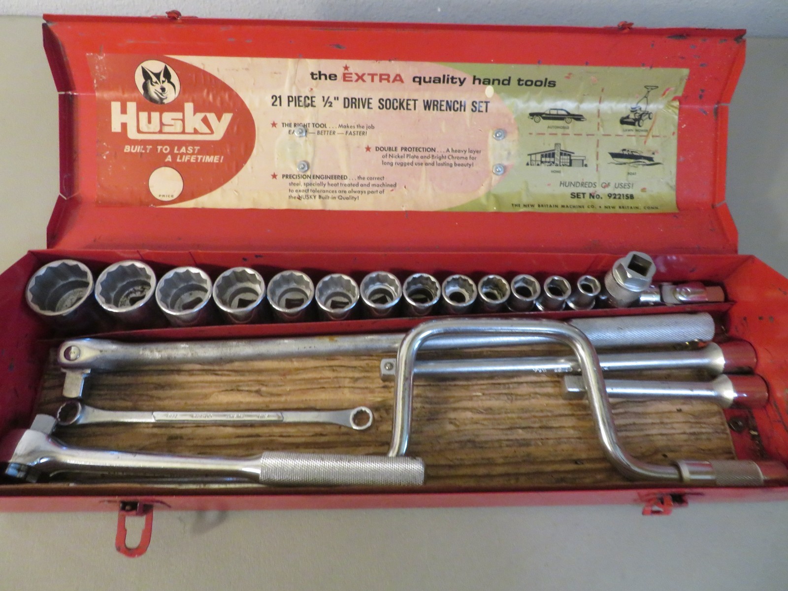 VINTAGE HUSKY TOOLS 21 PIECE 1/2 VINTAGE HUSKY TOOLS 21 PIECE 1/2