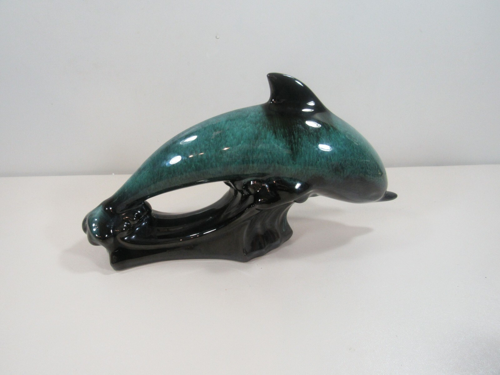Large Blue Mountain Pottery Canada Dolphin Figurine