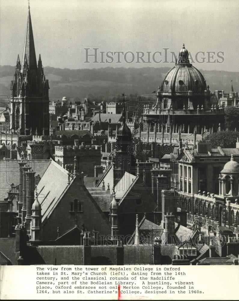 1983 Press Photo Old and magnificent buildings in Oxford City, Great Britain 1983 Press Photo Old and magnificent buildings in Oxford City, Great Britain