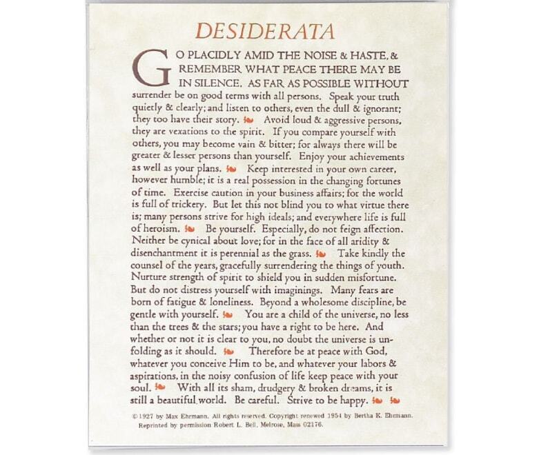 Catholic Desiderata Framing Print Religious Wall Decor 8 x 10
