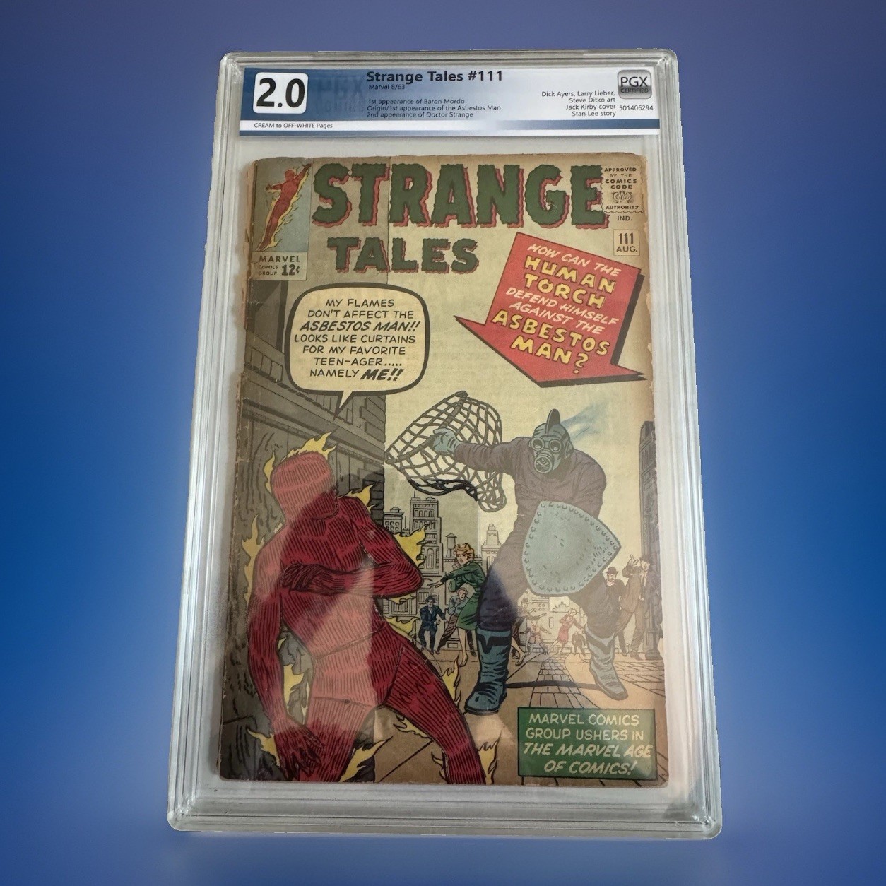STRANGE TALES#111(1963)PGX 2.0~2nd DR.STRANGE~1st BARON MORDO~1st ASBESTOS MAN