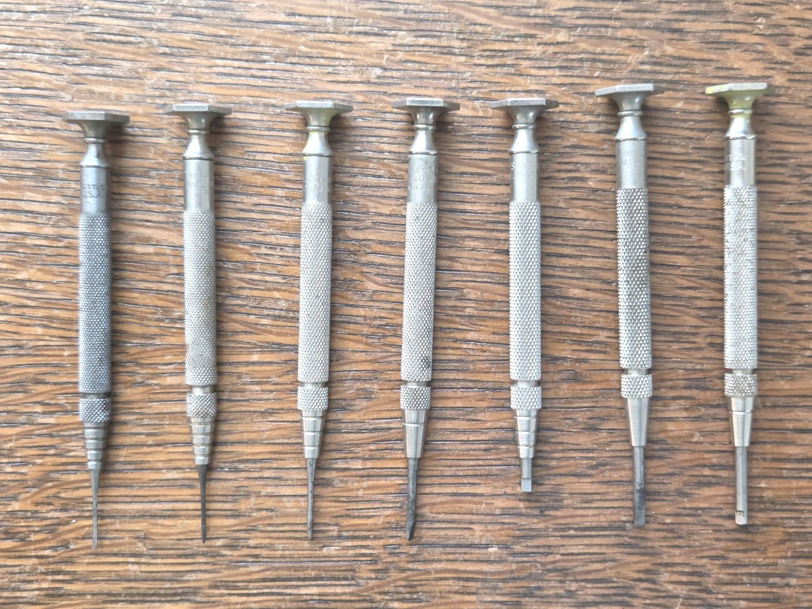(7) Assorted Starrett Jewelers\' Screw Drivers Misc. LOT Machinist Tools USA