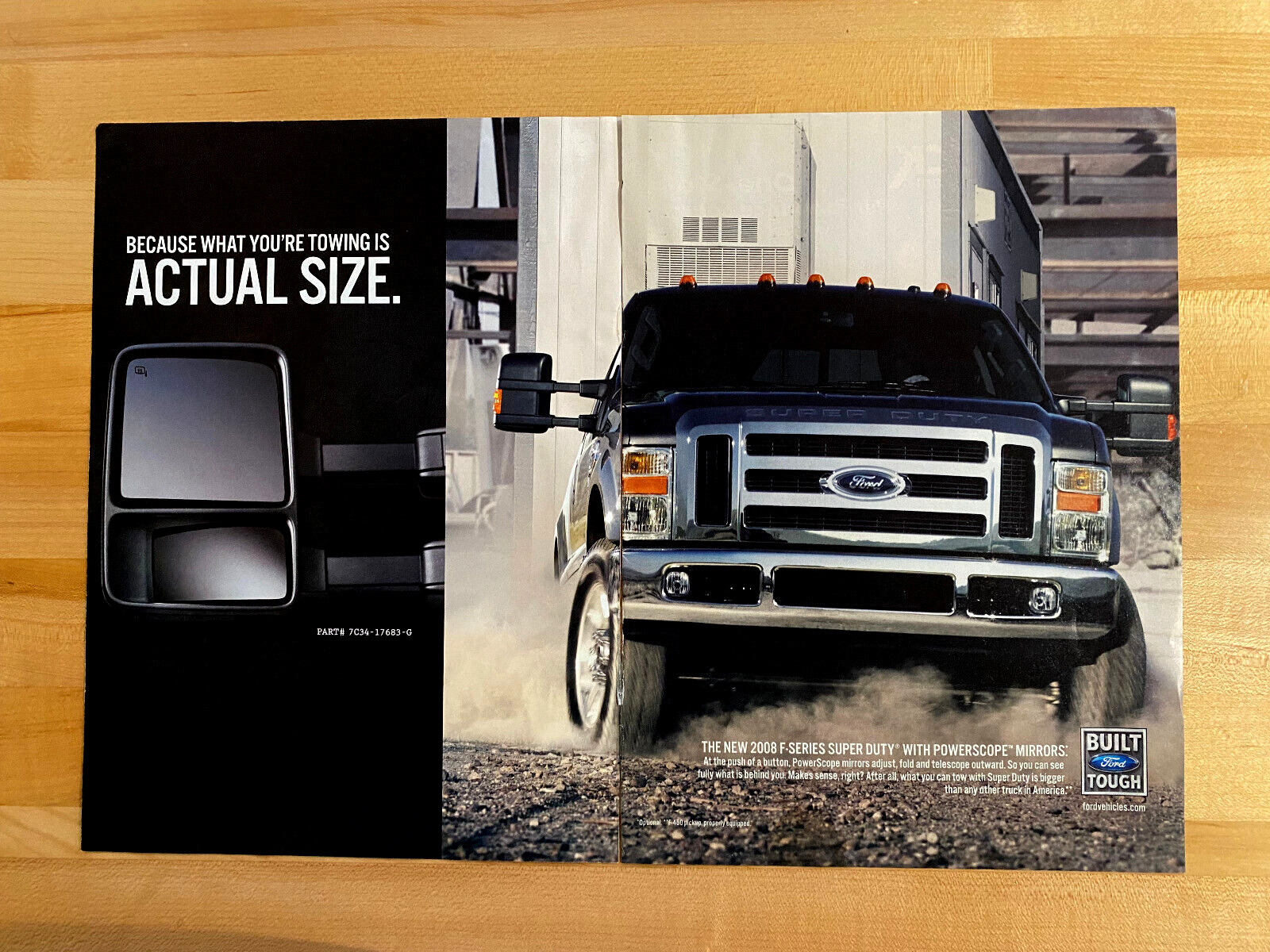 2007 Print Ad 2008 Ford F-Series Super Duty Power Scope Mirrors