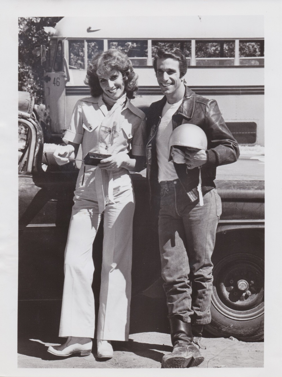 1976 Press Photo Actor Henry Winkler and Roz Kelly star in 
