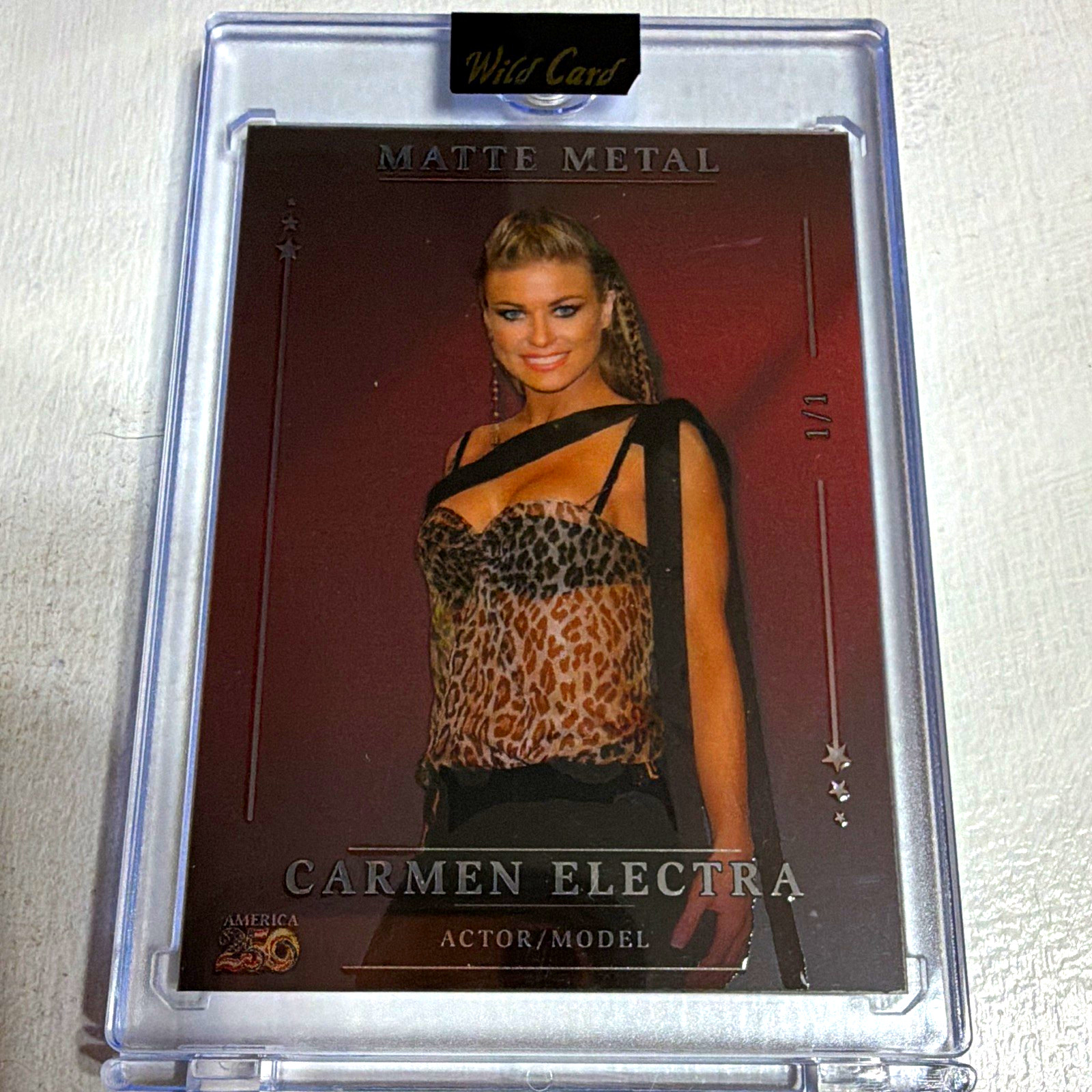 Wild Card America 250 Matte Metal Carmen Electra National Exclusive 1/1 Wild Card America 250 Matte Metal Carmen Electra National Exclusive 1/1
