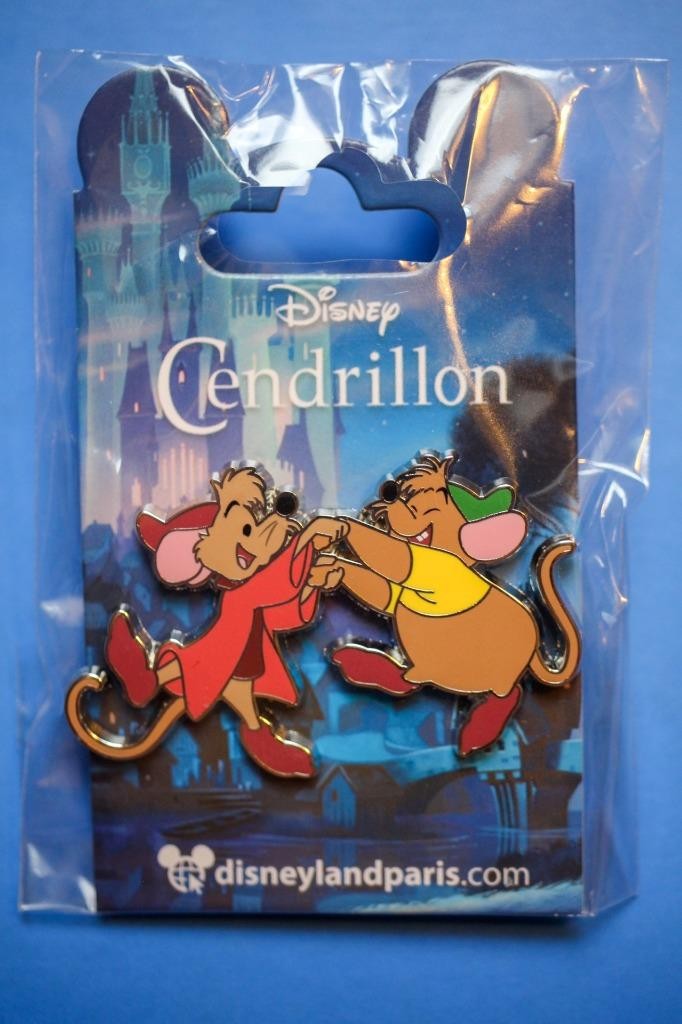 ON CARD- Jack Gus Mice dancing (Cinderella) Disney Land Paris Dlrp Dlp May PIN