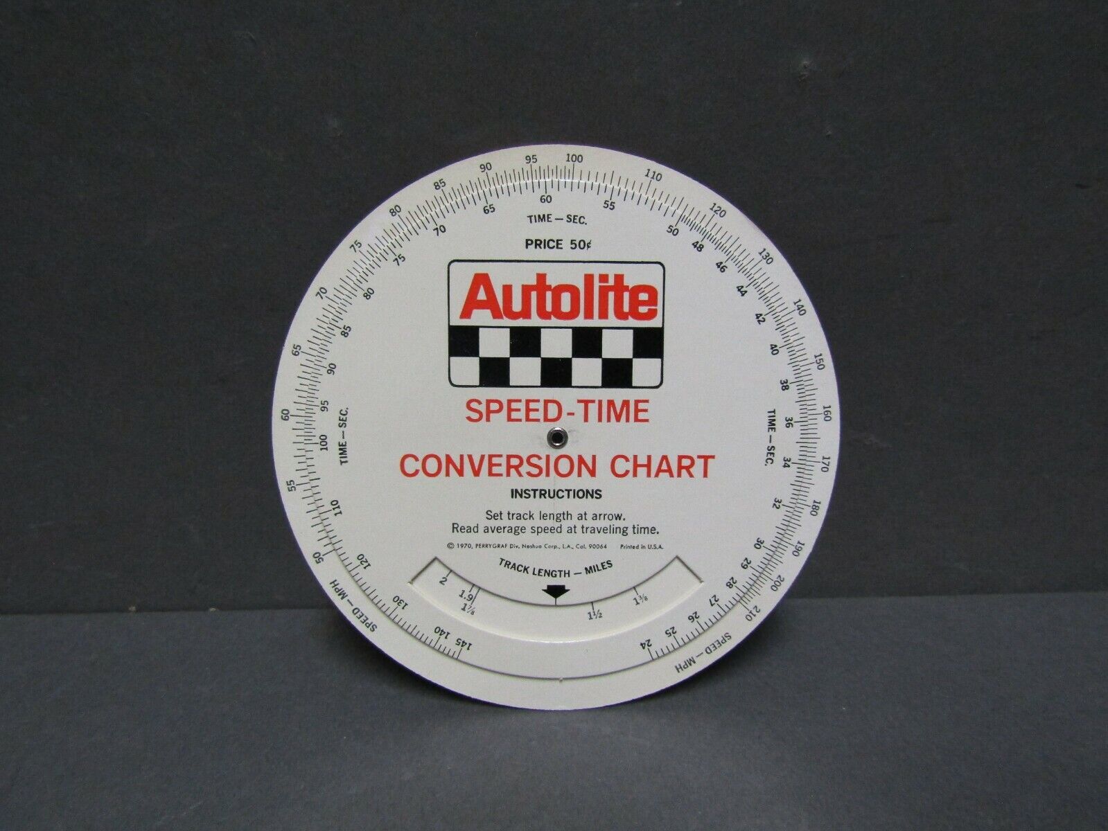 Autolite speed time conversion chart wheel Ford parts division