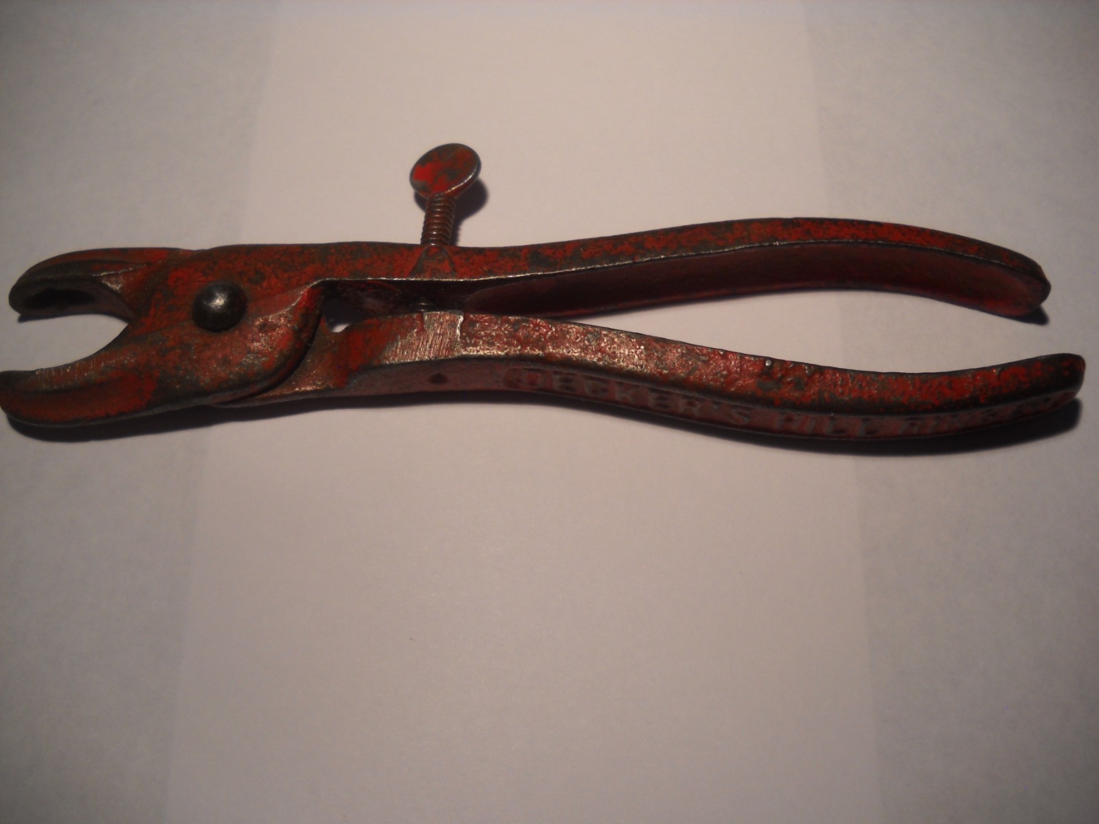 Decker Hill Ringer Pliers Red Hog Nose Ring Metal USA Vintage Hand Tool 6.5\ Decker Hill Ringer Pliers Red Hog Nose Ring Metal USA Vintage Hand Tool 6.5\