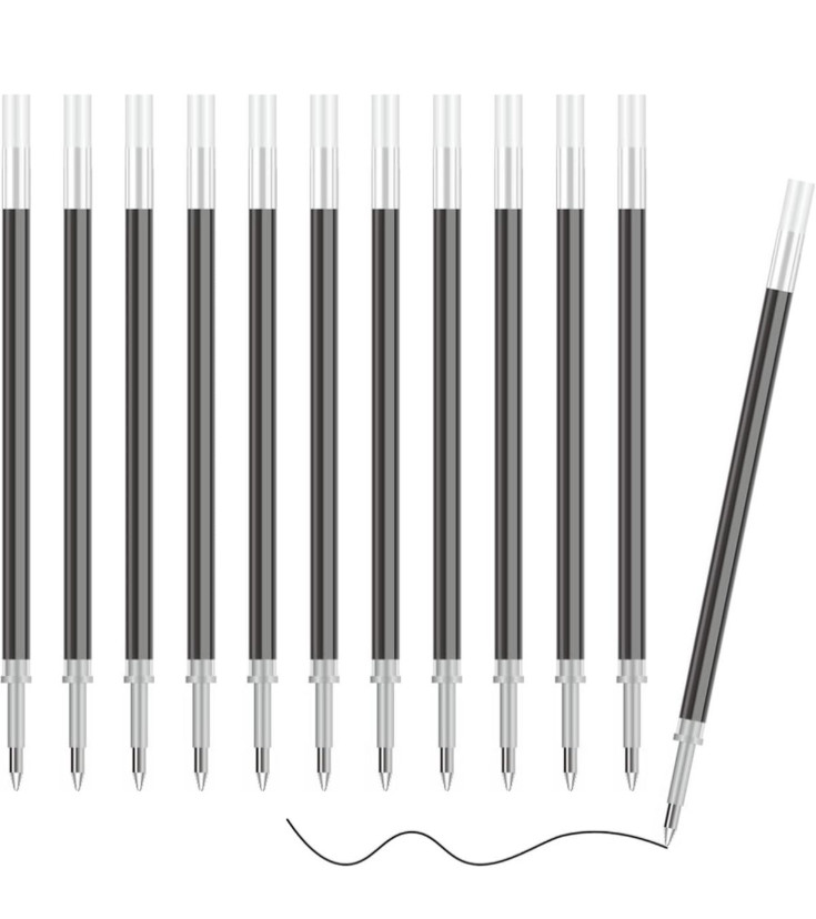 New SUIN 0.7mm Gel Ink Pen Refills, Black, 48 Pieces for PENS Black w/Cap Spacer New SUIN 0.7mm Gel Ink Pen Refills, Black, 48 Pieces for PENS Black w/Cap Spacer