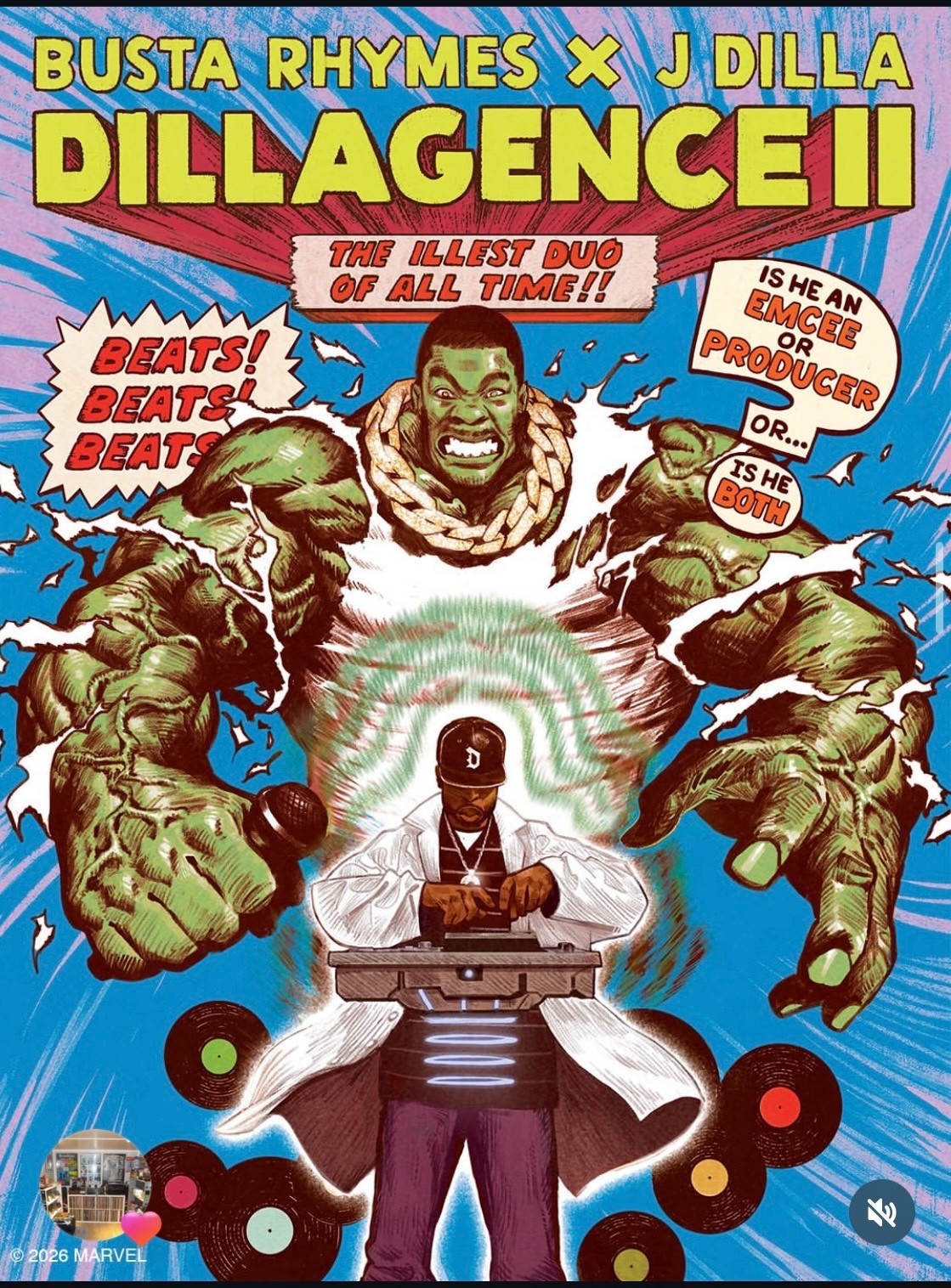 NYCC 2026 Whatnot Busta Rhymes x J Dilla Incredible Hulk #1 Marvel Signed