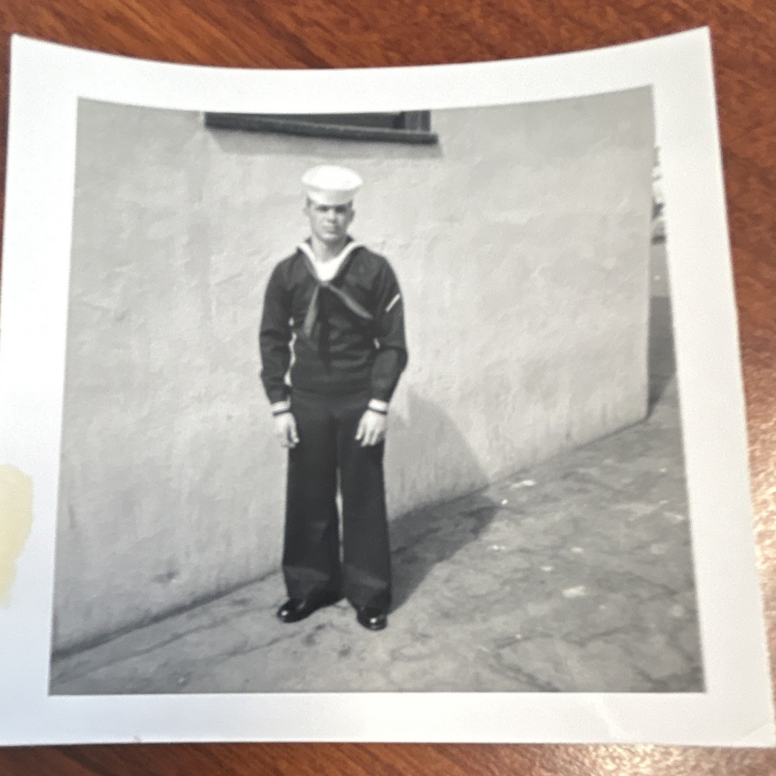 Vintage 1962 B&W Portrait Photo of Military Sailor, Inscribed