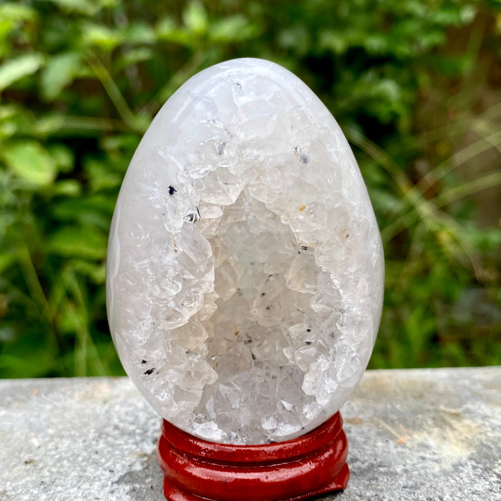 170G  Premium Natural Agate Geode Egg Polished Gemstone Egg Healing Minera