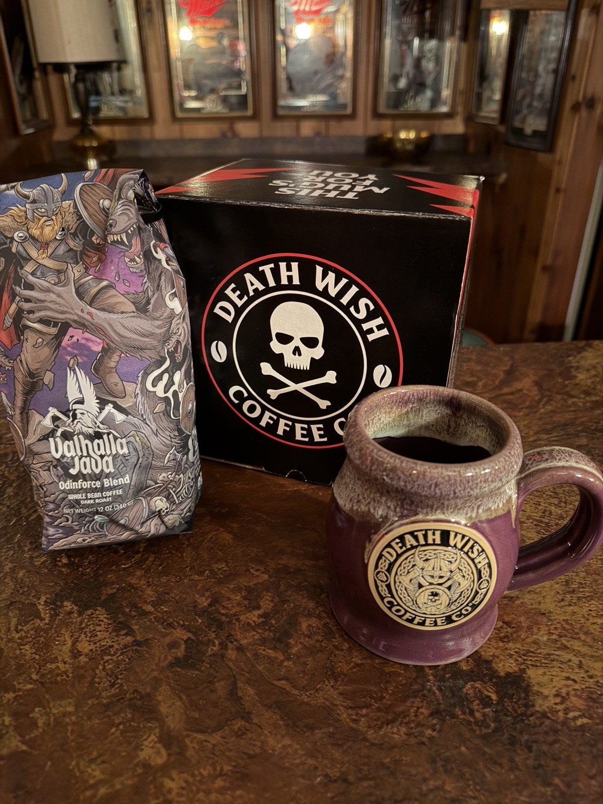 #326/1000 Sold Out Valhalla Java Death Wish Coffee Odinforce Mug Viking Set #326/1000 Sold Out Valhalla Java Death Wish Coffee Odinforce Mug Viking Set
