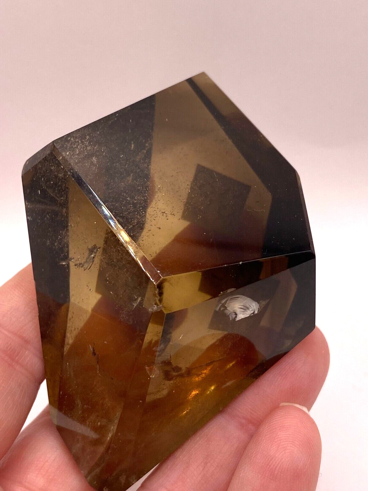 Dark Brown Smoky Quartz Crystal AAA Grade Freeform Medium Size Polished SQ5 170g Dark Brown Smoky Quartz Crystal AAA Grade Freeform Medium Size Polished SQ5 170g