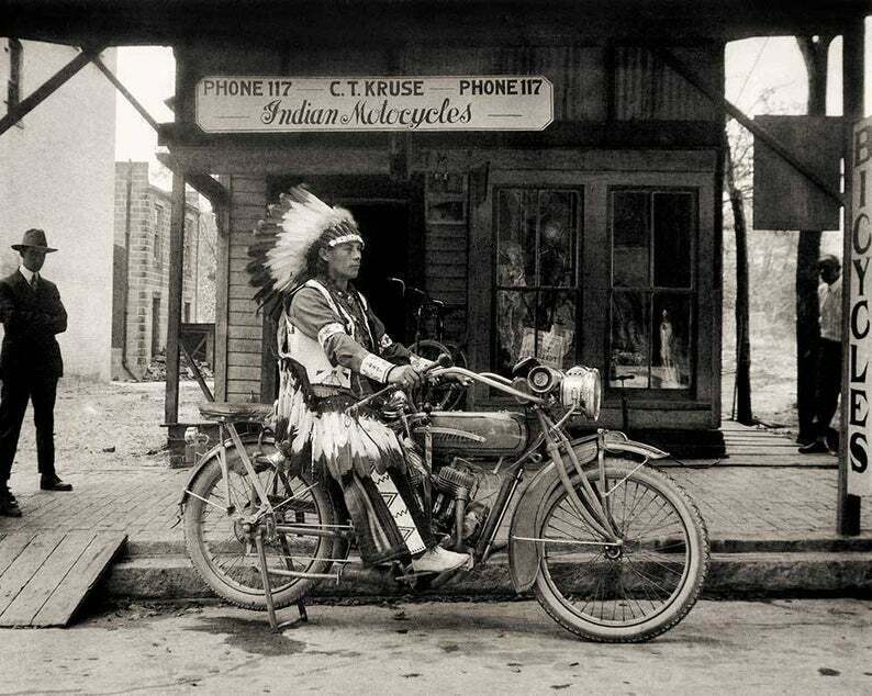 Vintage Indian Motorcycle Cheif 1920s Ad Retro Old Photo 8.5 Vintage Indian Motorcycle Cheif 1920s Ad Retro Old Photo 8.5