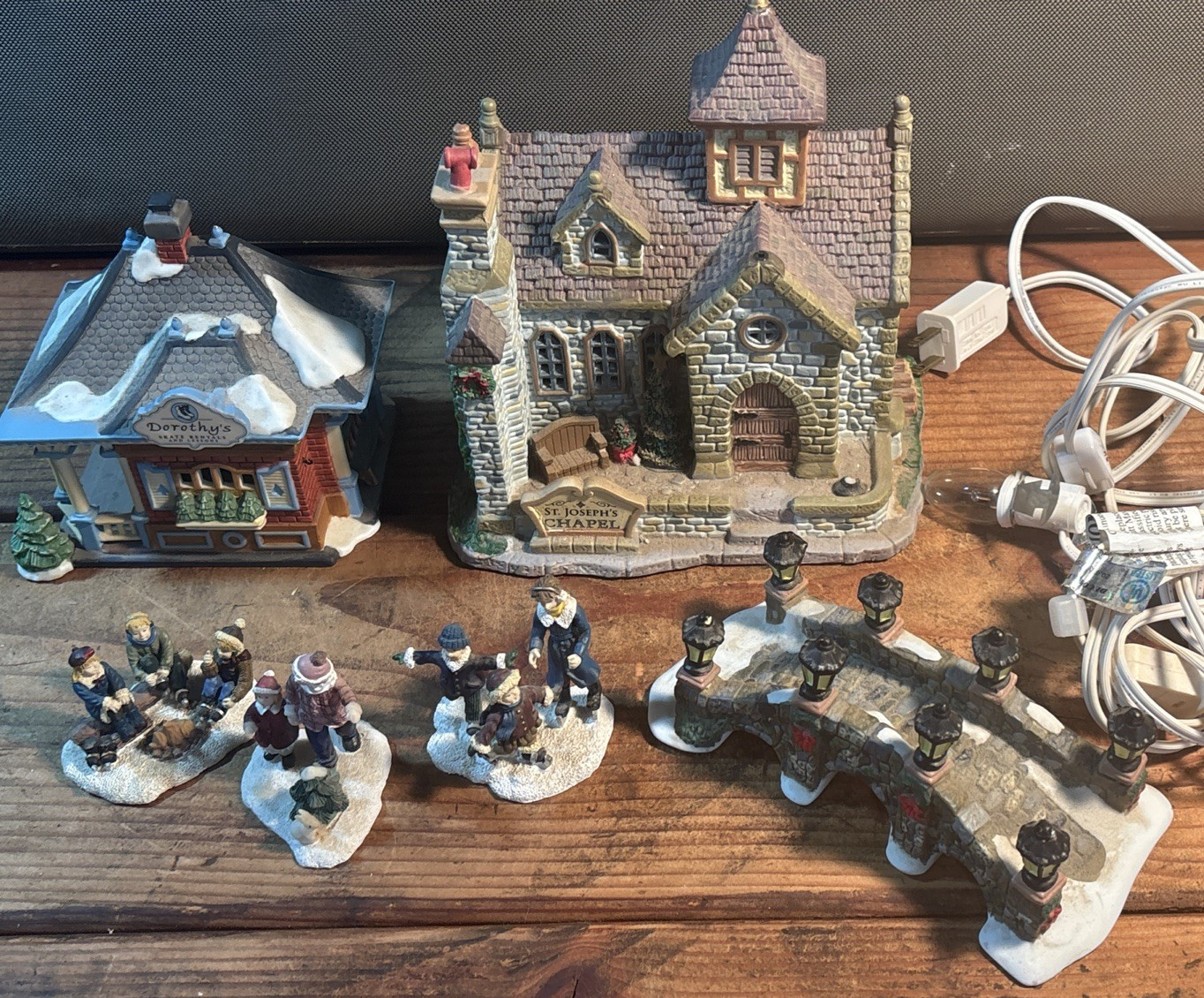 Lemax Coventry cove St Joseph’s Chapel & Dept. 56 Dorothy’s Skate Rental & Other