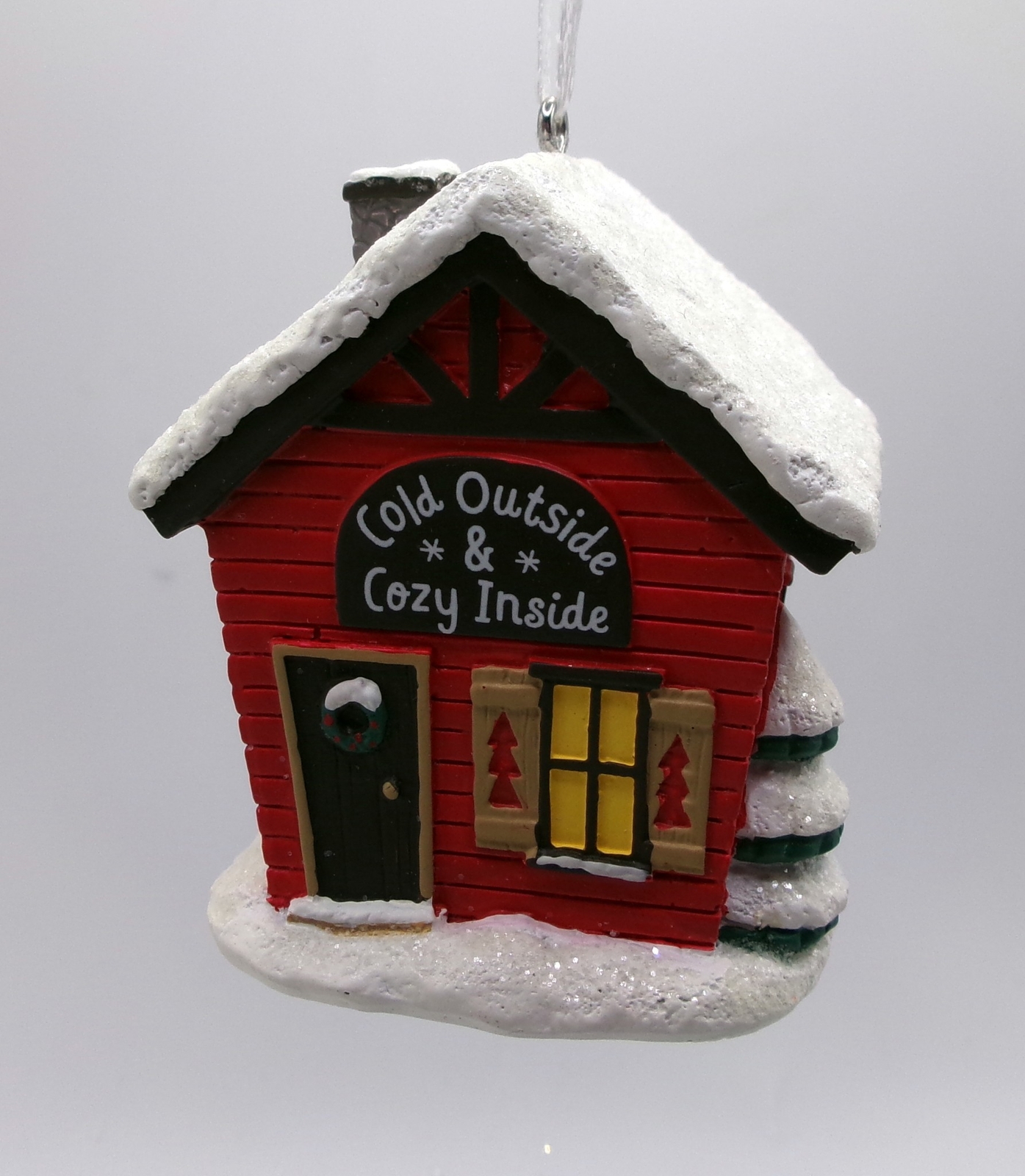 CUTE COZY WINTER CABIN HALLMARK CHRISTMAS ORNAMENT NEW