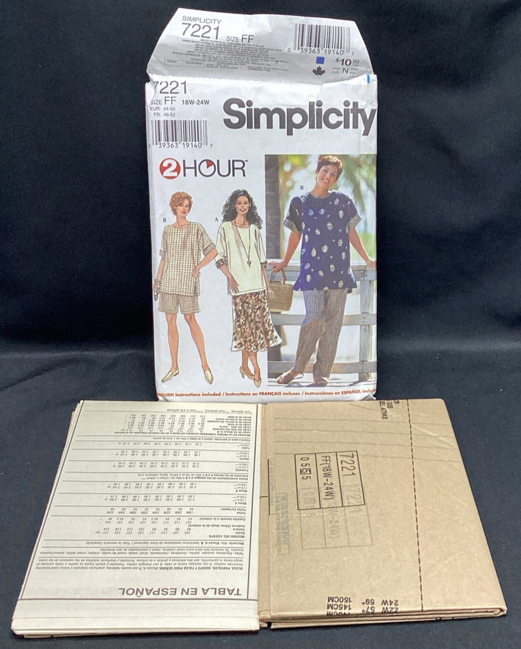Vtg Sewing Pattern, Simplicity 7221 top pants skirt 18-24, Uncut - ships free Vtg Sewing Pattern, Simplicity 7221 top pants skirt 18-24, Uncut - ships free