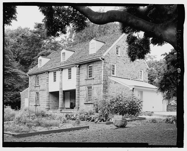 3. Perspective view from the northeast. - John Bartram House & Garden,