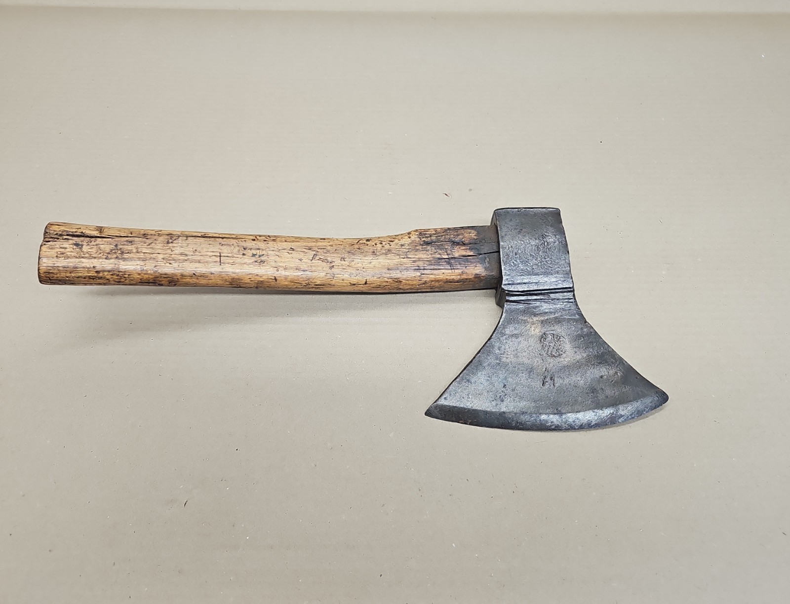 Vintage Goosewing Bearded Broad German Hatchet Axe Handmade Forged Rare