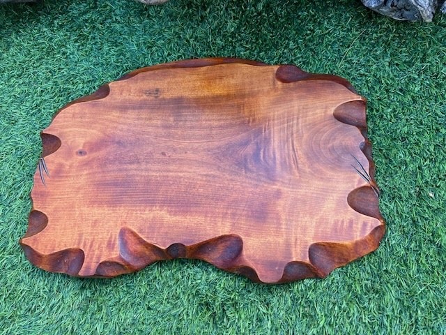 Vintage Shirokiya Japan Carved Wood Kadai Shikiita Bonsai Ikebana Display Board