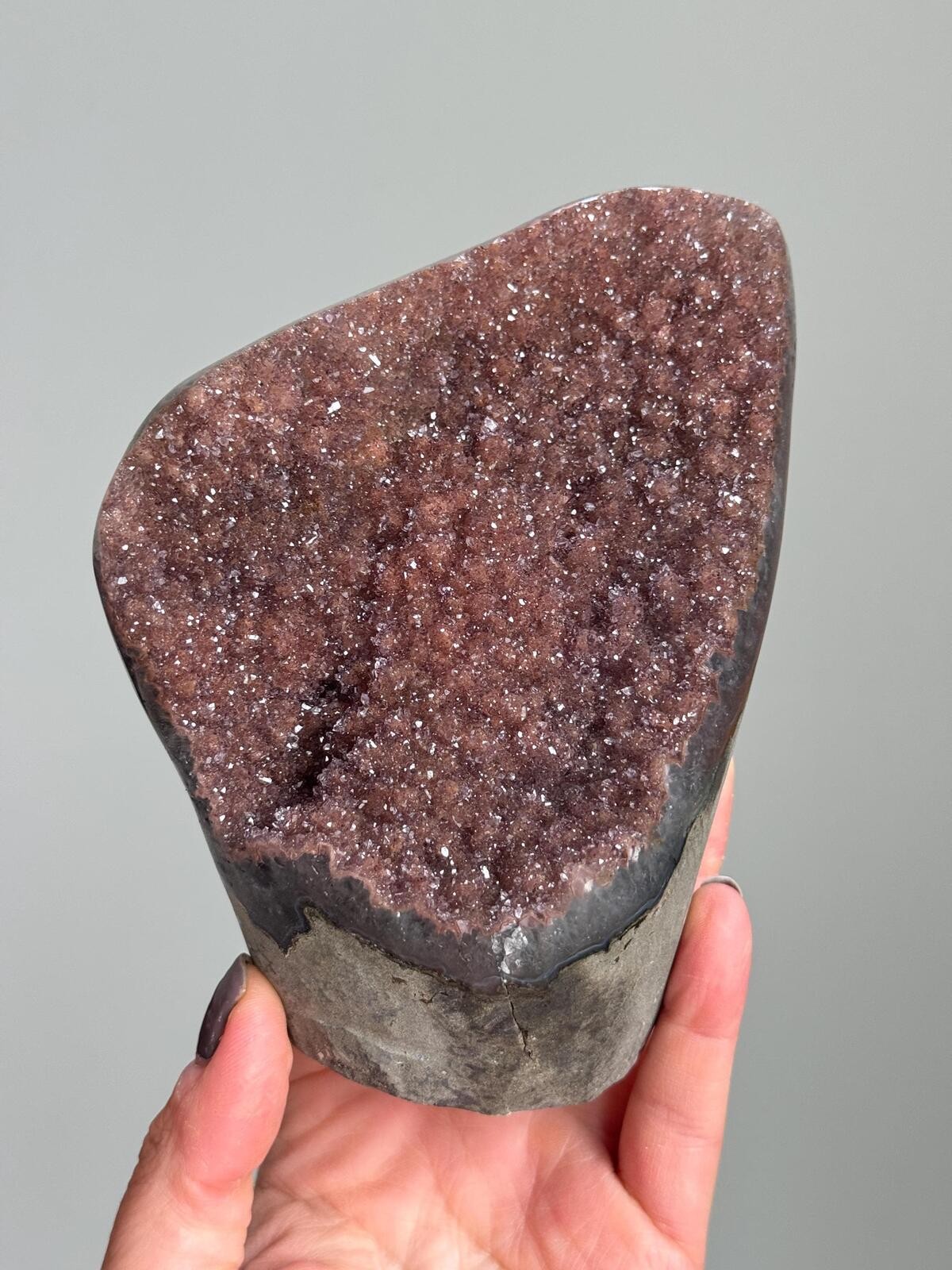 Rainbow Galaxy Amethyst Crystal Cluster Druzy Pink Red Geode Decor Uruguay 35