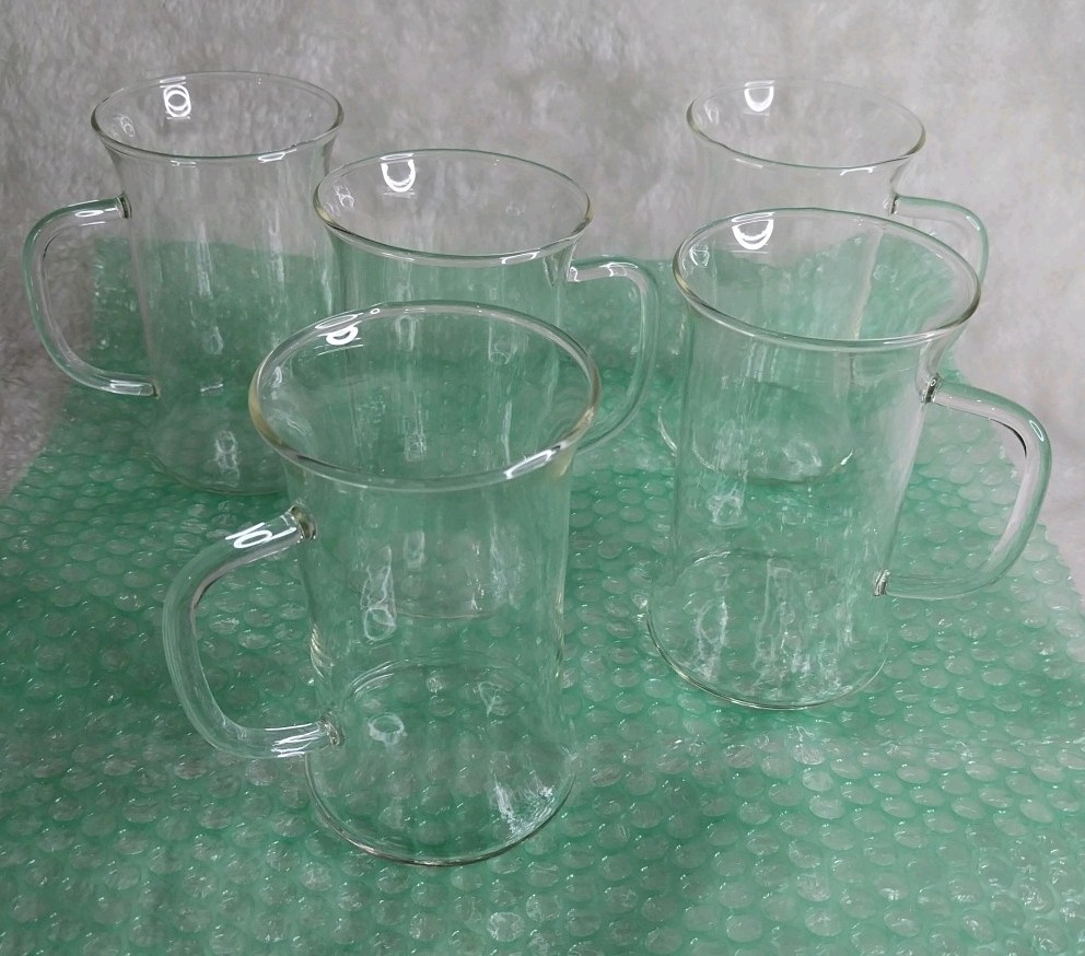 Schott-Zwiesel Verran Collection Light Weight Clear Glass Mugs, Cups - Set of 5