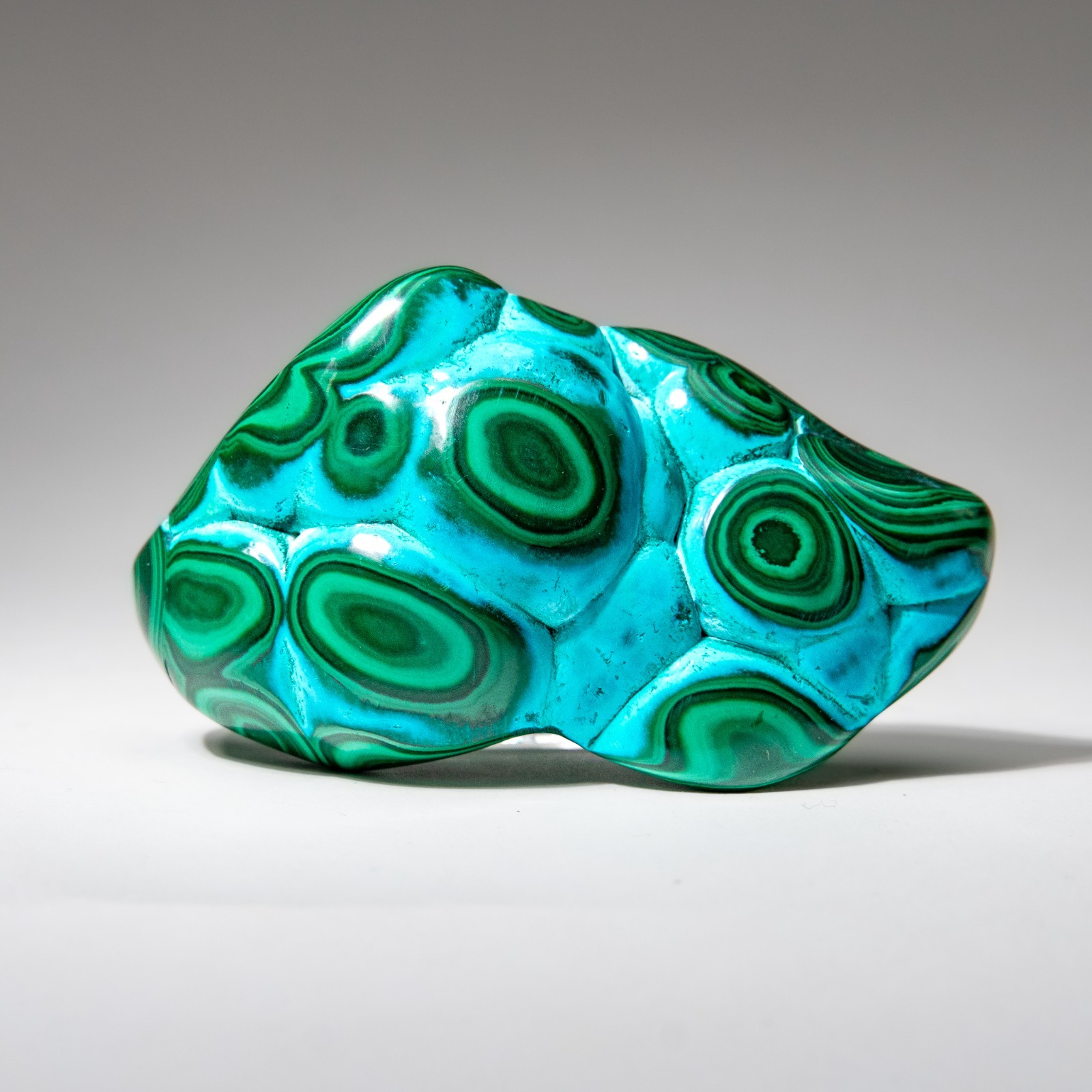 Malachite with Chrysocolla Polished Stone from Democratic Republic of the Congo