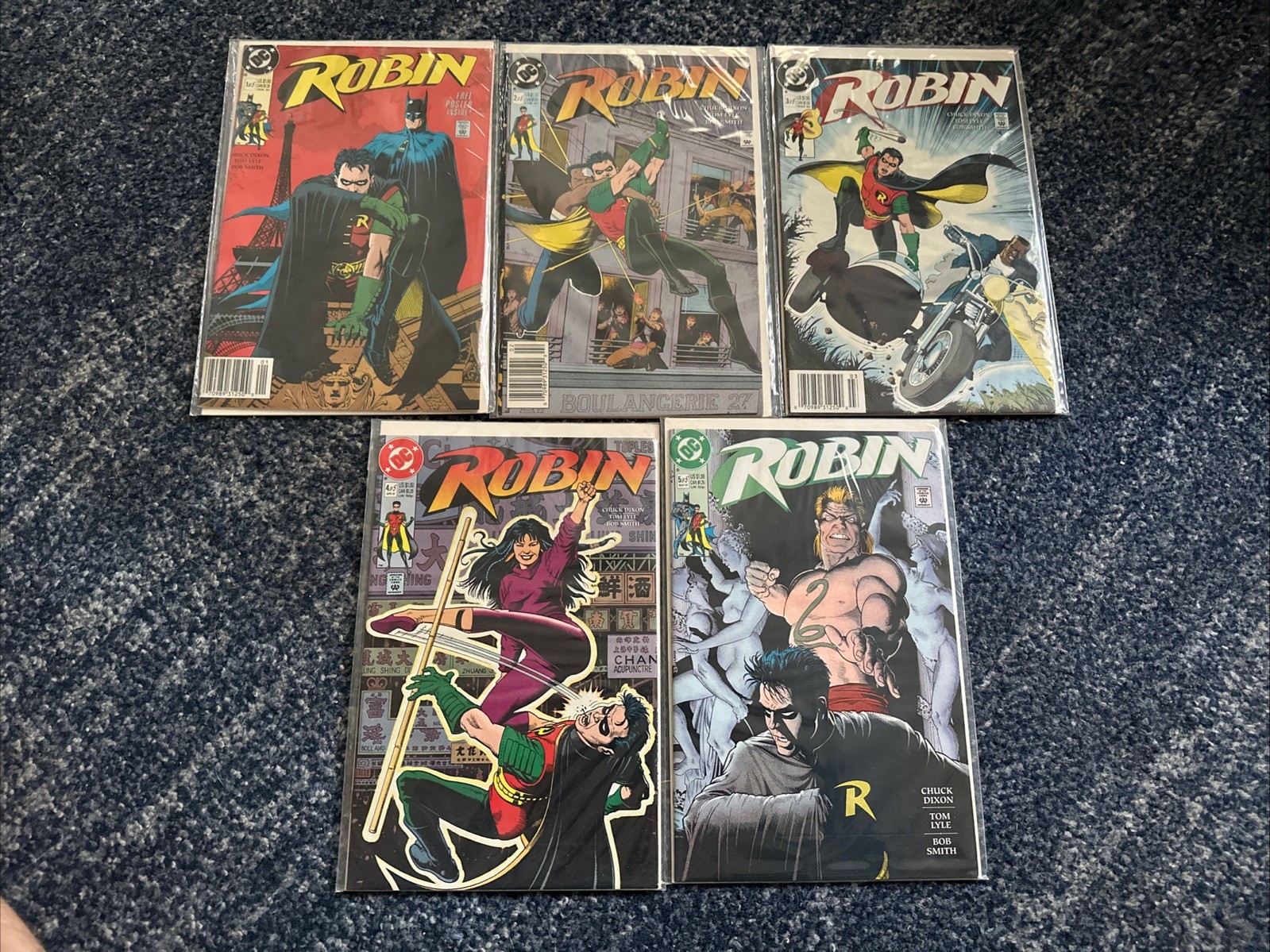 DC Comics Robin Five Part Series Complete Set Near-Mint Condition 1991