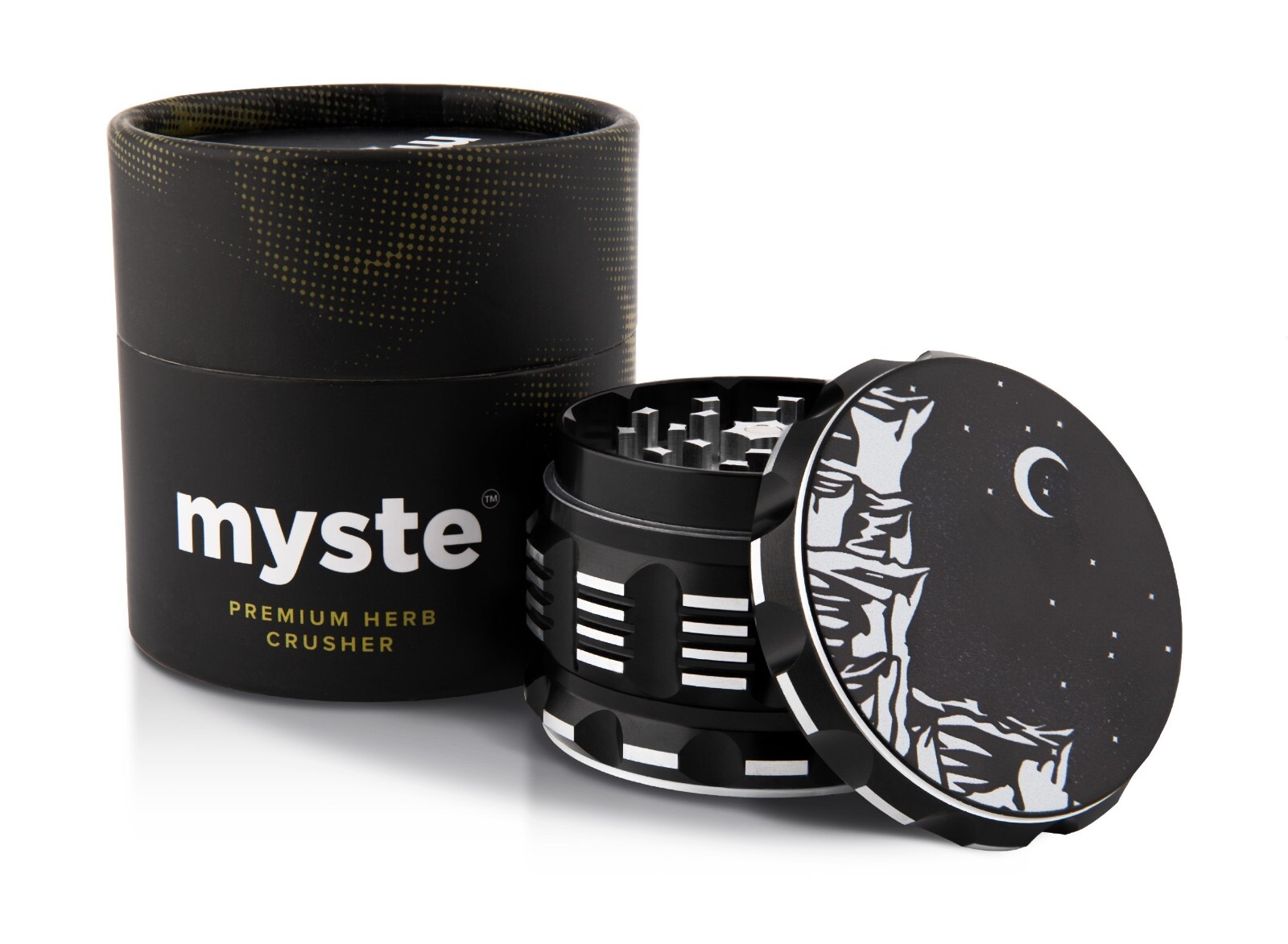 MYSTE Herb Grinder 2.5'' Large, Upgraded Sharpest Teeth Large, Black Big Crusher MYSTE Herb Grinder 2.5'' Large, Upgraded Sharpest Teeth Large, Black Big Crusher